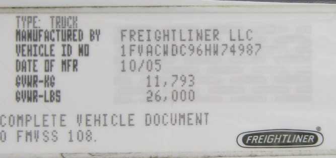 2006 Freightliner M2